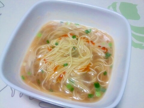 豚骨ラーメン風！レンジ素麺＋＋